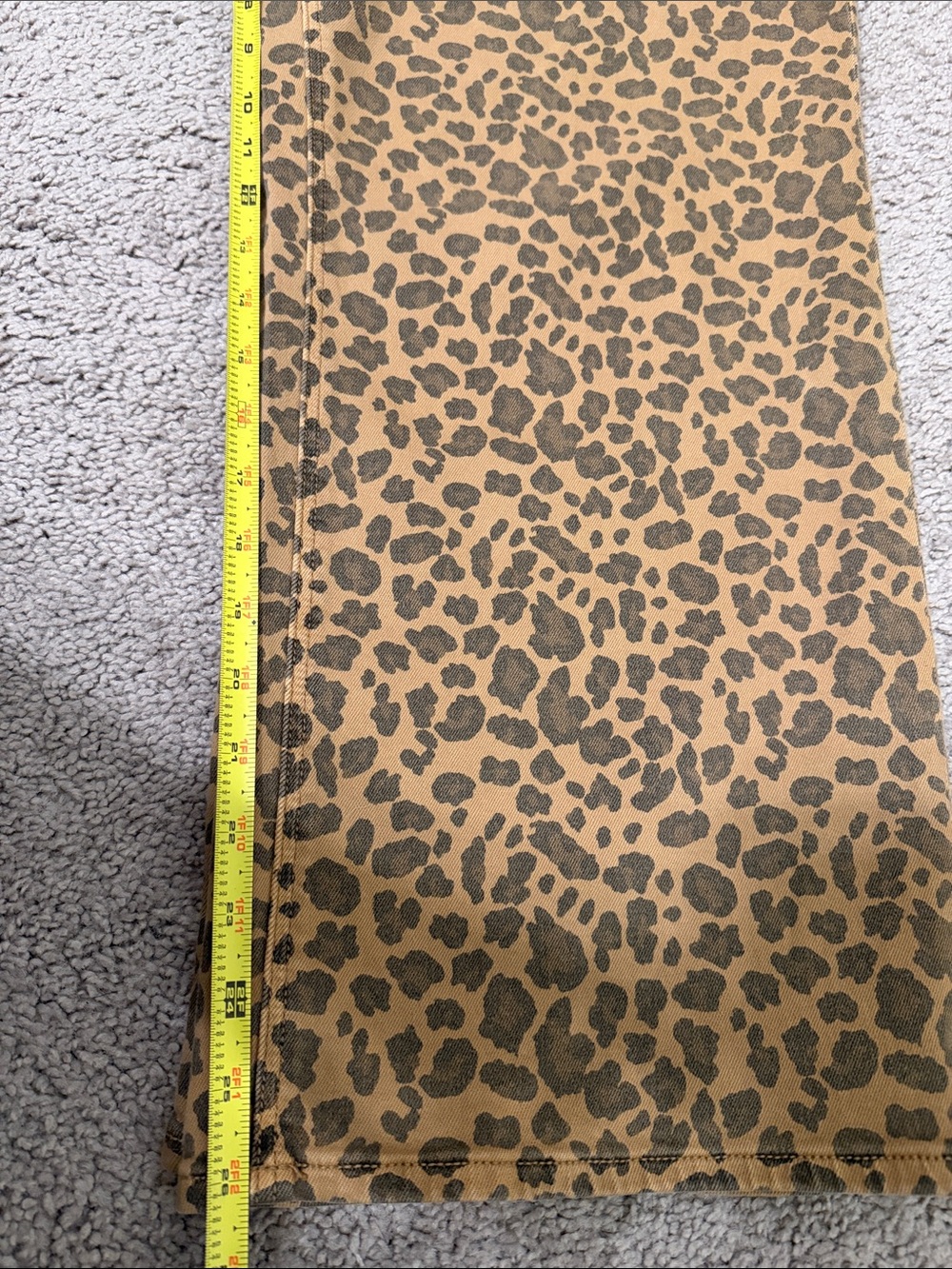 American Eagle Outfitters Leopard Print Stretch Jeans - Tan and Brown - Picture 7 of 7